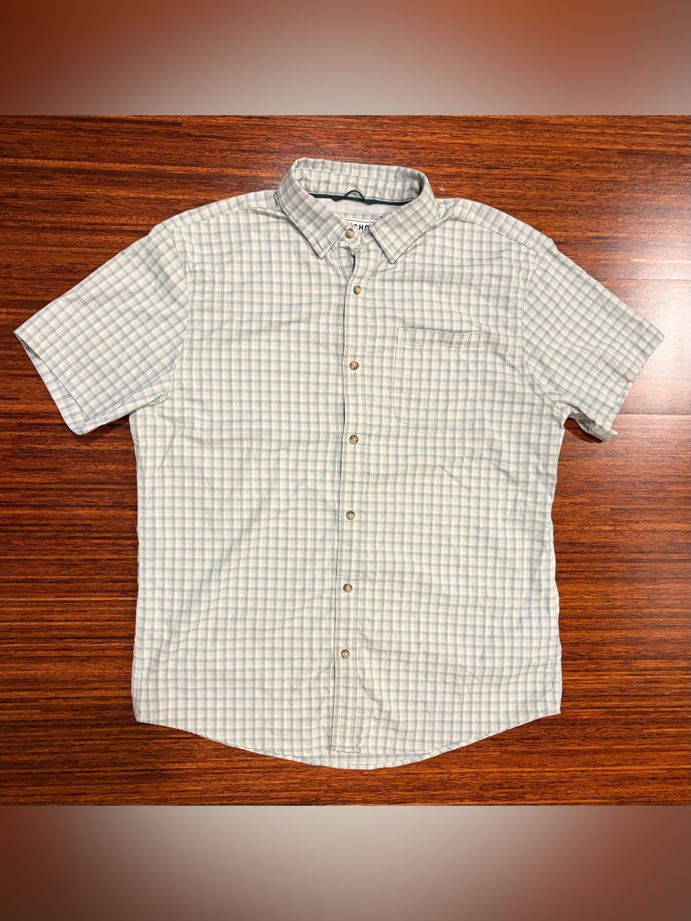 Poncho Outdoors Men's L Slim Fit The Kawakawa Plaid Check Performance Shirt